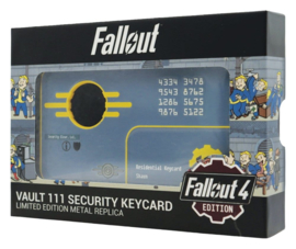 (Pre-order) Fallout Replica Security Keycard Vault 111 Limited Edition 11 cm