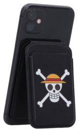 (Pre-order) One Piece Card Holder Luffy Jolly Roger Black 10 cm