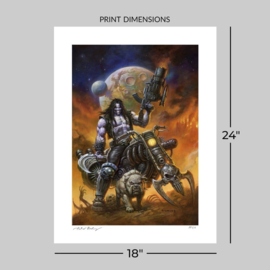 (Pre-order) DC Comics Fine Art Print Loboâ¢: The Main Man by Alex Horley 46 x 61 cm - unframed