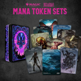 PRE-ORDER Magic the Gathering Dice and Token Pack Black Mana