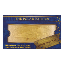 Polar Express Replica Train Ticket 24k Gold Plated Limited Edition 