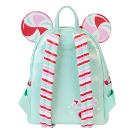 PRE-ORDER Disney by Loungefly Backpack Mini Minnie Holiday Peppermint Ornaments