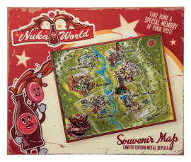 (Pre-order) Fallout Replica Metal Map Nuka-World Limited Edition 16 x 13 cm