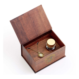 (Pre-order) Harry Potter: Hermoine Potions Time Turner Necklace and Earrings Gift Set (Golden Tone)