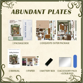 (Pre-order) Miniature House Model Kit Gallery Bookstore 20 x 16 cm  
