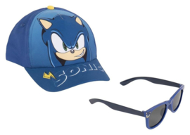 (Pre-order) Sonic The Hedgehog Baseball Cap & Sunglasses Set 53 cm