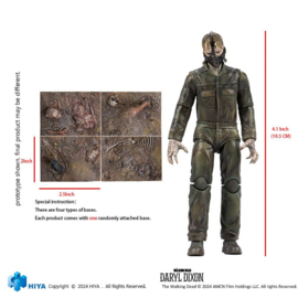 (Pre-order) The Walking Dead Exquisite Mini Action Figure 1/18 Daryl Dixon Dark Eyes Walker 11 cm