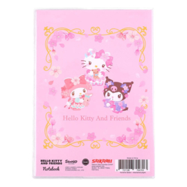 (Pre-order) Sanrio Notebook Hello Kitty & Friends Sakura Series Holographic Checkered 