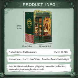 (Pre-order) Book Nook Owl Bookstore 17 x 12 cm  