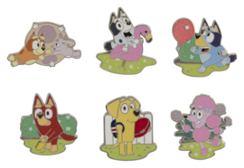 (Pre-order) BBC by Loungefly Enamel Pins Bluey Characters Blind Display (12)