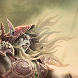 (Pre-order) World of Warcraft Art Print Sylvanas vs Anduin Wrynn Limited Edition 42 x 30 cm