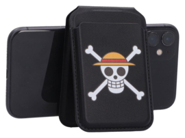 (Pre-order) One Piece Card Holder Luffy Jolly Roger Black 10 cm