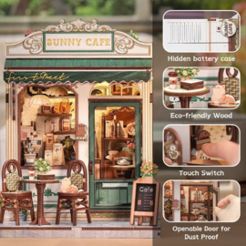 (Pre-order) Miniature House Model Kit Sunny Cafe 20 x 16 cm  