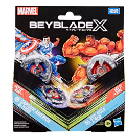 (Pre-order) Beyblade X and Marvel Collab Captain America 4-70GB vs. Red Hulk 1-80R