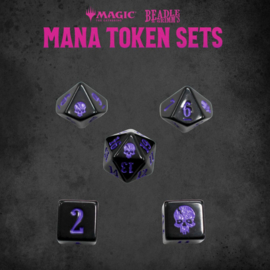 PRE-ORDER Magic the Gathering Dice and Token Pack Black Mana