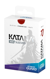 (Pre-order) Ultimate Guard Katana Sleeves Standard Size (100) - Red
