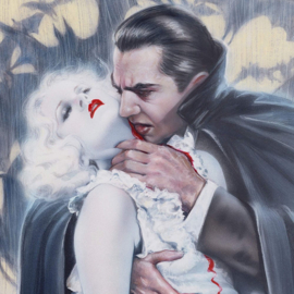 (Pre-order) Dracula Art Print The Kiss by Olivia De Berardinis 70 x 43 cm - unframed