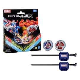 (Pre-order) Beyblade X and Marvel Collab Captain America 4-70GB vs. Red Hulk 1-80R