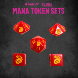 PRE-ORDER Magic the Gathering Dice and Token Pack Red Mana