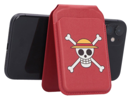 (Pre-order) One Piece Card Holder Luffy Jolly Roger (Red) 10 cm