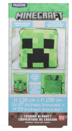 (Pre-order) Minecraft Cushion Blanket Creeper 2-in-1 Foldable 150 cm