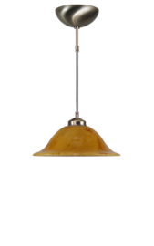 Katoensnoer pendel 150cm met hoedkap donker marmer 30cm nr 7Kr1-530.20