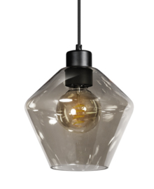Hanglamp balk zwart Origin 8-lichts 2xrij van vier L-160cm snoer 2mtr glas keuze nr 05-HL4299-30