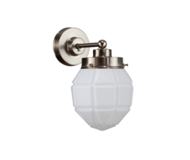 Wandlamp wandmini mat nikkel met opaal bol Granaat nr 7Wm-136.00
