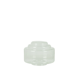 Glazen bol model trapkap d-20cm gr-10mm helder nr: 419.55