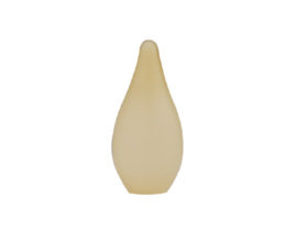 Mondgeblazen kap traan mat champagne voor kleine (E-14) fitting met klemveer nr: 76.59