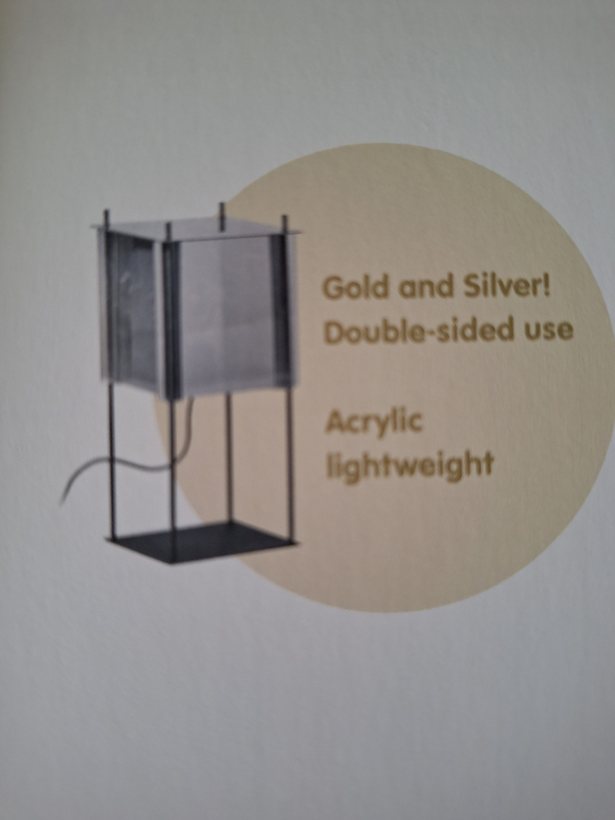 Vloerlamp model Cube zwart/goud of zwart/zilver h130cm kap 30x30 nr 05-VL8262-30