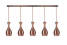 Hanglamp balk Ajaccio E vaas 5-L koper nr 05-HL4608-05