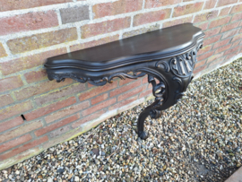 Oude donkere wandconsole omstreeks 1970 br-76cm T20259