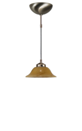 Katoensnoer pendel 150cm met hoedkap donker marmer 20cm nr 7Kr1-520.20