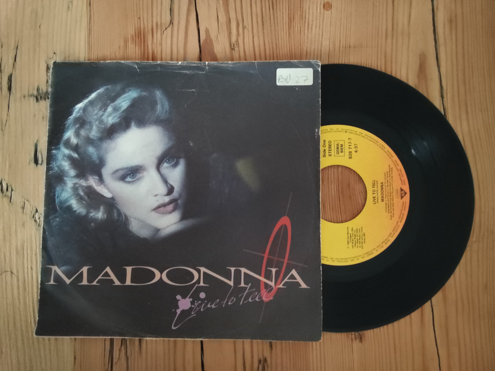 Madonna met Live to tell 1986 Single nr S20256670