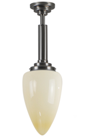 Pendel buis 25/50 h-74cm mat nikkel glazen bol Traan L champagne 7B-294.50