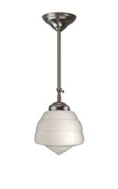 Schuifstang standaard H 83-133 mat nikkel met glazen bol Candy opaal 21cm 7Sk2-6530.00