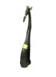 Giraf met koper beslag 80cm