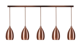 Hanglamp balk Ajaccio C kegel 5-L koper nr 05-HL4606-05