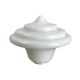 Glazen bol model Bell opaal wit d-37cm h-26cm gr-10cm nr 422.00
