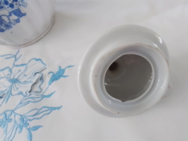 Oude enantieke koffiepot blauwwit China Blue