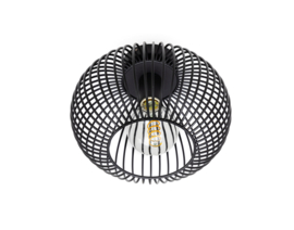 Plafonniere Wire bol zwart d-30cm h-23cm E27 nr 05-HL2315-30