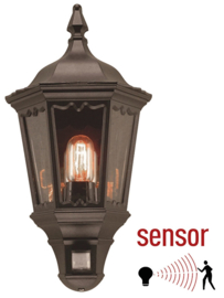 Buitenlamp wand sensor bewegingsmelder zwart h 49cm nr 7043 S