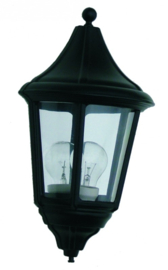 Buitenlamp wand half serie Venezia ALU zwart nr 4018