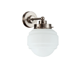 Wandlamp wandmini mat nikkel met opaal bol Sonate nr 7Wm-477.00