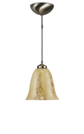 Katoensnoer pendel 150cm met klokkap licht marmer 20cm nr 7Kr1-521.60