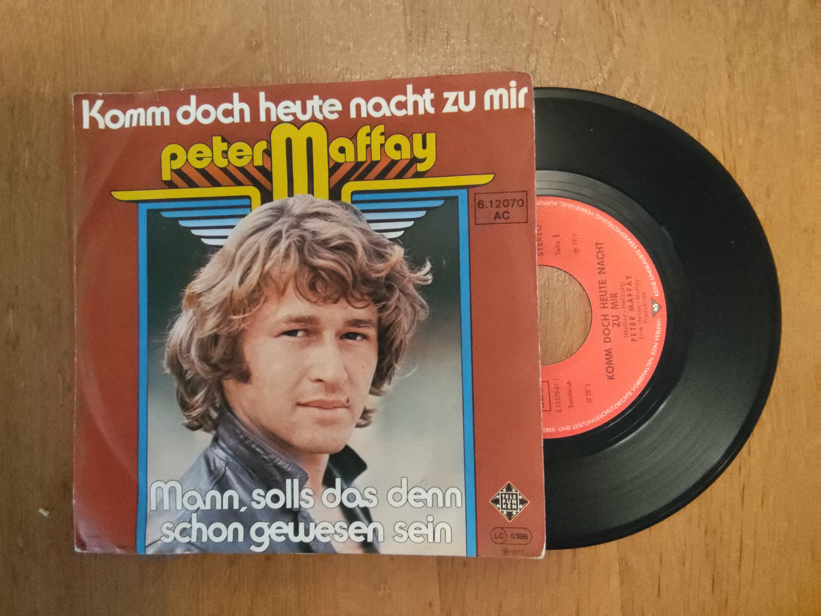 Peter Maffay met Komm doch heute nacht zu mir 1977 Single nr S20256343