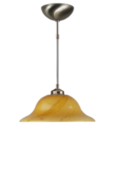 Katoensnoer pendel 150cm met hoedkap donker marmer 35cm nr 7Kr1-535.20