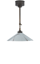Schuifstang 2x50cm brons wit gemarmerde dakkap plat 35 nr 2Sb-34.10