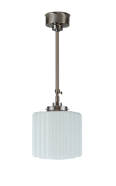 Schuifstang standaard H 83-133 mat nikkel met glazen bol Moscow opaal 19cm 7Sb2-481.00